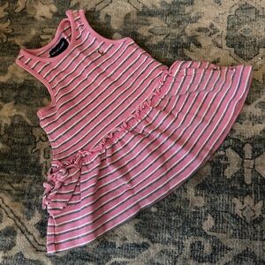 Ralph Lauren Pink and Blue Striped Dress with Pockets